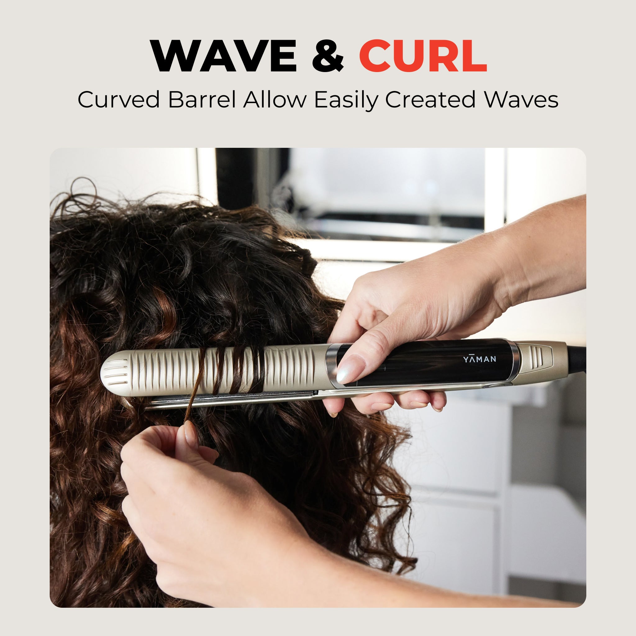 YA-MAN SPA STYLER® <br> Straight + Wave 2-In-1 Flat Iron & Curler